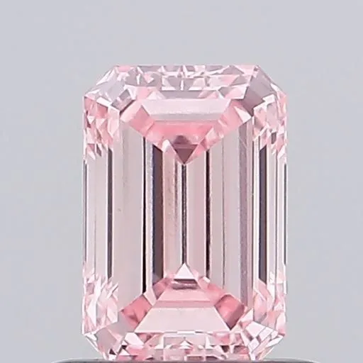 0.63ct EMERALD Fancy Intense Pink VVS2 Coloured Lab diamond