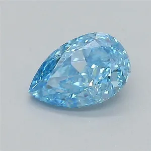 0.36ct PEAR Fancy Vivid Blue VVS1 Coloured Lab diamond