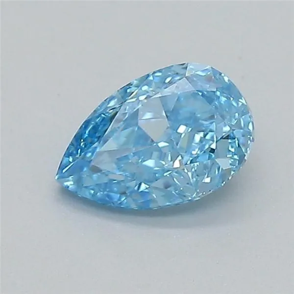 0.36ct PEAR Fancy Vivid Blue VVS1 Coloured Lab diamond