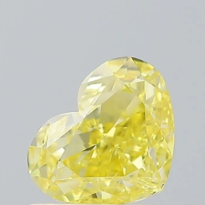 1.03ct HEART Fancy Intense Yellow VS2 Coloured Lab diamond