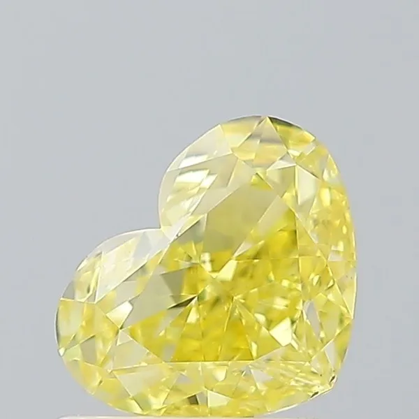 1.03ct HEART Fancy Intense Yellow VS2 Coloured Lab diamond