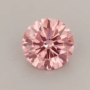 0.64ct ROUND Fancy Vivid Pink VS1 Coloured Lab diamond