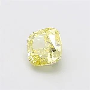 1.05ct CUSHION Fancy Intense Yellow VVS2 Coloured Lab diamond