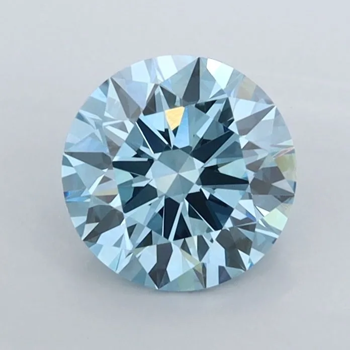 1.01ct ROUND Fancy Vivid Blue VVS2 Coloured Lab diamond