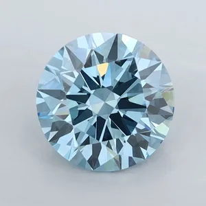 1.01ct ROUND Fancy Vivid Blue VVS2 Coloured Lab diamond