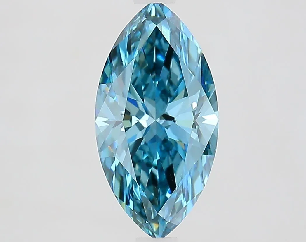 1.81ct MARQUISE Fancy Vivid Blue VVS2 Coloured Lab diamond
