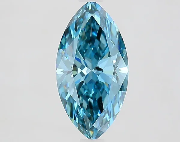 1.81ct MARQUISE Fancy Vivid Blue VVS2 Coloured Lab diamond