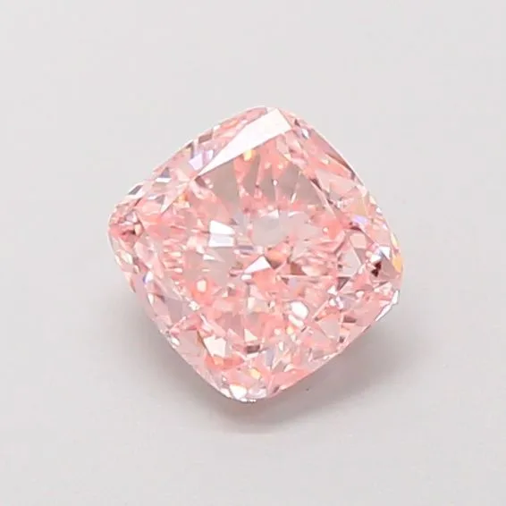 1.02ct CUSHION Fancy Vivid Pink VVS2 Coloured Lab diamond