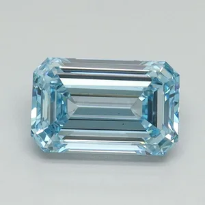 1.05ct EMERALD Fancy Vivid Blue VS1 Coloured Lab diamond