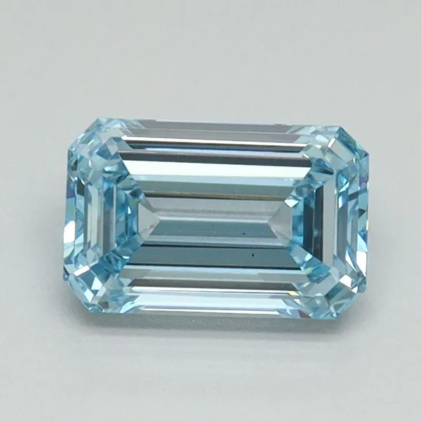 1.05ct EMERALD Fancy Vivid Blue VS1 Coloured Lab diamond