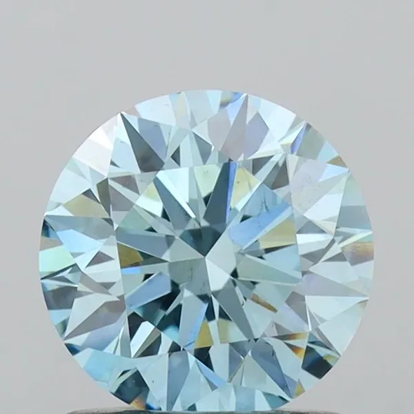 1.05ct ROUND Fancy Intense Blue VS2 Coloured Lab diamond