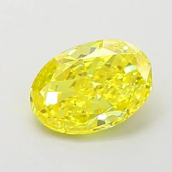 1.02ct OVAL Fancy Vivid Yellow VS2 Coloured Lab diamond