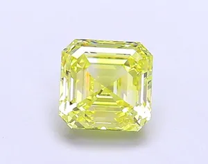 1.02ct EMERALD Fancy Intense Yellow VVS2 Coloured Lab diamond