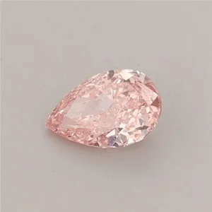 0.36ct PEAR Fancy Vivid Pink VS1 Coloured Lab diamond