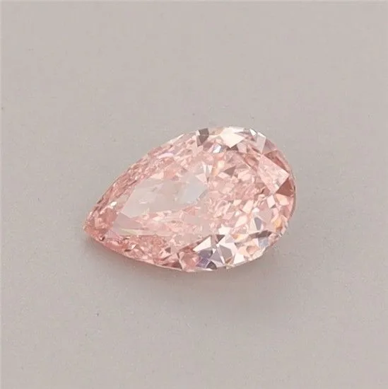 0.36ct PEAR Fancy Vivid Pink VS1 Coloured Lab diamond