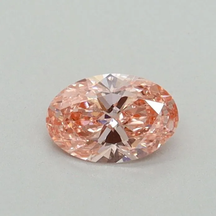 0.33ct OVAL Fancy Vivid Pink SI1 Coloured Lab diamond