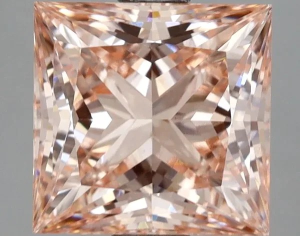 2.57ct PRINCESS Fancy Vivid Pink VS1 Coloured Lab diamond