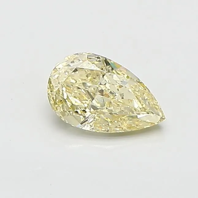 0.57ct PEAR Fancy Light Yellow VVS2 Coloured Lab diamond