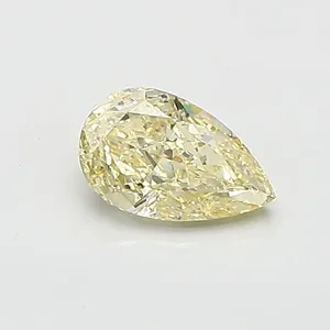 0.57ct PEAR Fancy Light Yellow VVS2 Coloured Lab diamond