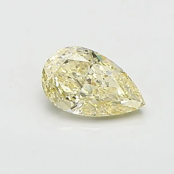 0.57ct PEAR Fancy Light Yellow VVS2 Coloured Lab diamond
