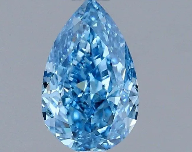 0.94ct PEAR Fancy Vivid Blue VS1 Coloured Lab diamond
