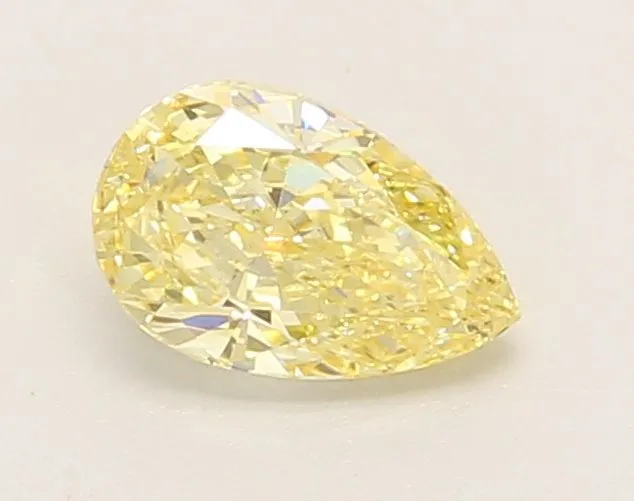 0.62ct PEAR Fancy Intense Yellow VS1 Coloured Lab diamond