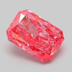 1.02ct RADIANT Fancy Vivid Pink VVS2 Coloured Lab diamond