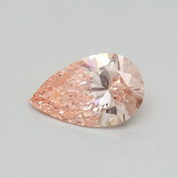 0.3ct PEAR Fancy Intense Pink VS1 Coloured Lab diamond