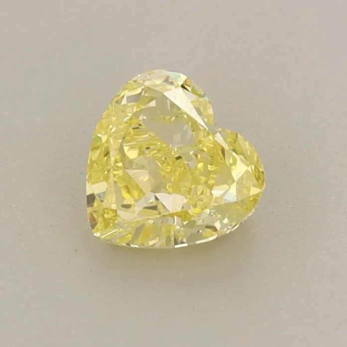 0.59ct HEART Fancy Intense Yellow VVS2 Coloured Lab diamond