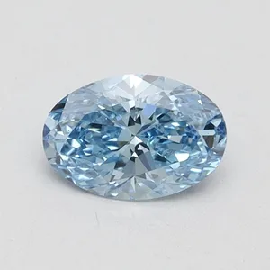 0.58ct OVAL Fancy Vivid Blue VS1 Coloured Lab diamond