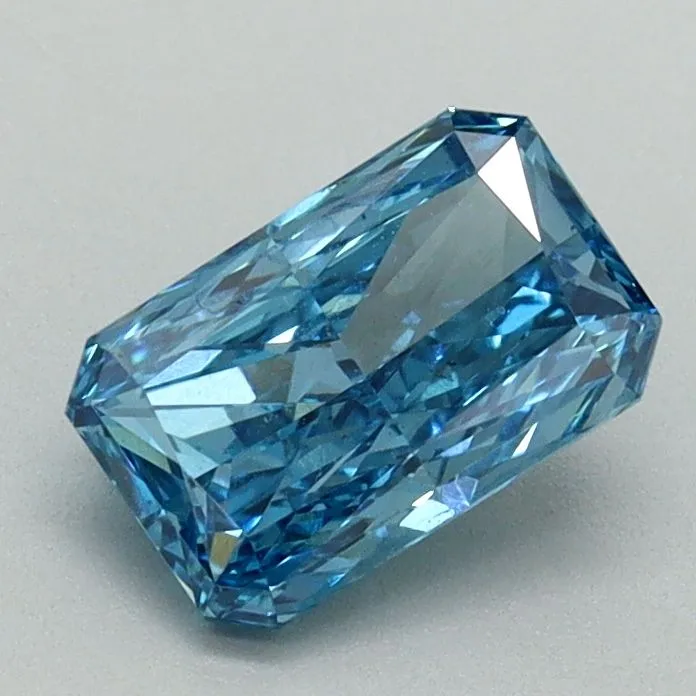 1.01ct RADIANT Fancy Vivid Blue VS2 Coloured Lab diamond