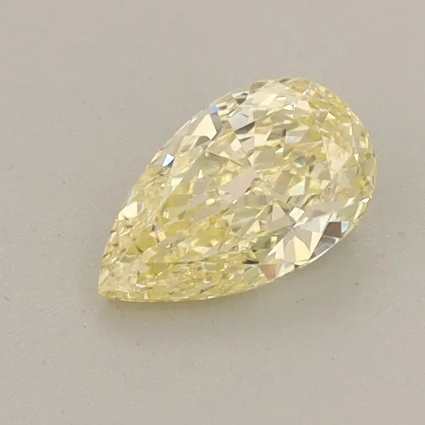 0.56ct PEAR Fancy Light Yellow VVS2 Coloured Lab diamond