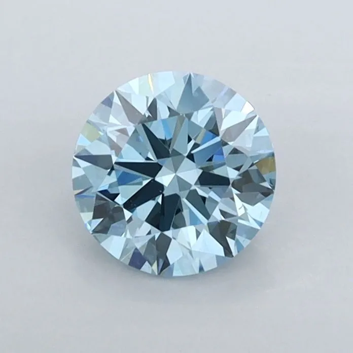 0.66ct ROUND Fancy Vivid Blue IF Coloured Lab diamond