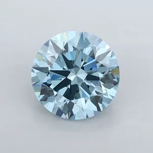 0.66ct ROUND Fancy Vivid Blue IF Coloured Lab diamond