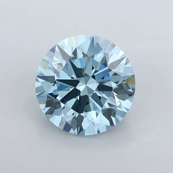 0.66ct ROUND Fancy Vivid Blue IF Coloured Lab diamond