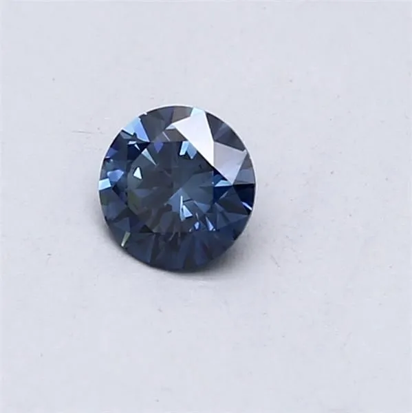 0.31ct ROUND Fancy Vivid Blue SI1 Coloured Lab diamond