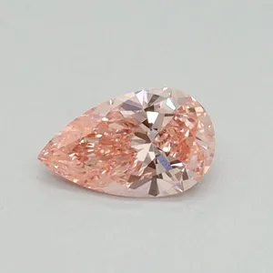 0.3ct PEAR Fancy Vivid Pink VS2 Coloured Lab diamond