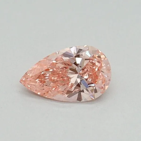 0.3ct PEAR Fancy Vivid Pink VS2 Coloured Lab diamond