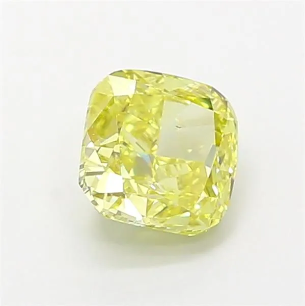 1.06ct CUSHION Fancy Intense Yellow VS1 Coloured Lab diamond