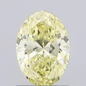0.82ct OVAL Fancy Yellow VS2 Coloured Lab diamond