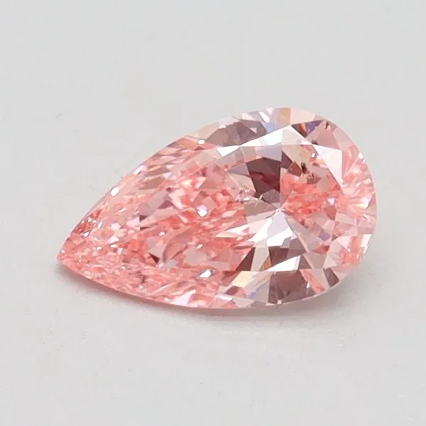 0.5ct PEAR Fancy Intense Pink SI1 Coloured Lab diamond