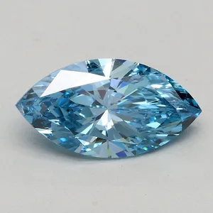 1ct MARQUISE Fancy Vivid Blue SI1 Coloured Lab diamond