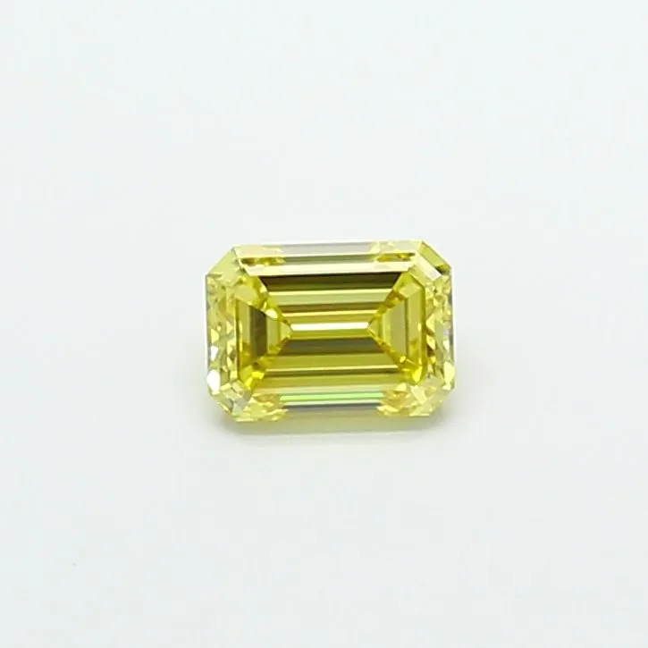 1.00ct EMERALD Fancy Intense Yellow VS1 Coloured Lab diamond