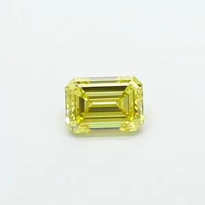 1ct EMERALD Fancy Intense Yellow VS1 Coloured Lab diamond