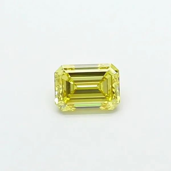 1ct EMERALD Fancy Intense Yellow VS1 Coloured Lab diamond