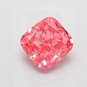 1.34ct CUSHION Fancy Vivid Pink VS1 Coloured Lab diamond