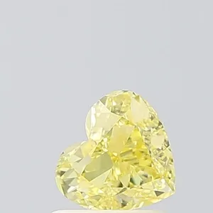 0.8ct HEART Fancy Intense Yellow VVS1 Coloured Lab diamond
