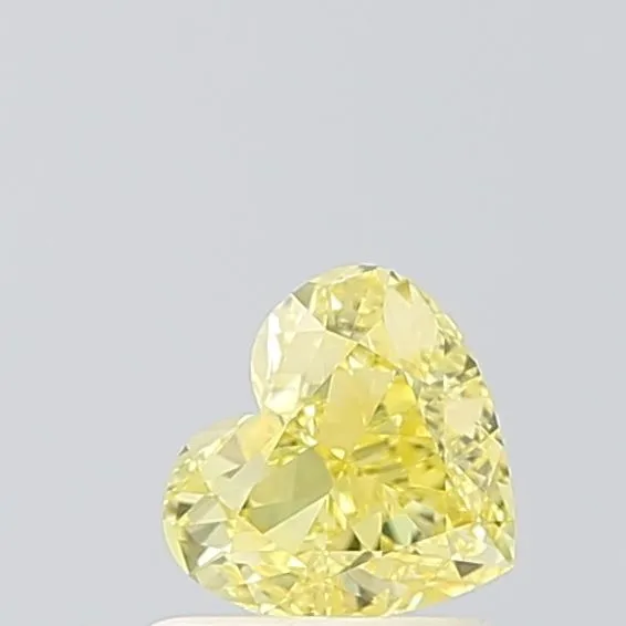 0.8ct HEART Fancy Intense Yellow VVS1 Coloured Lab diamond