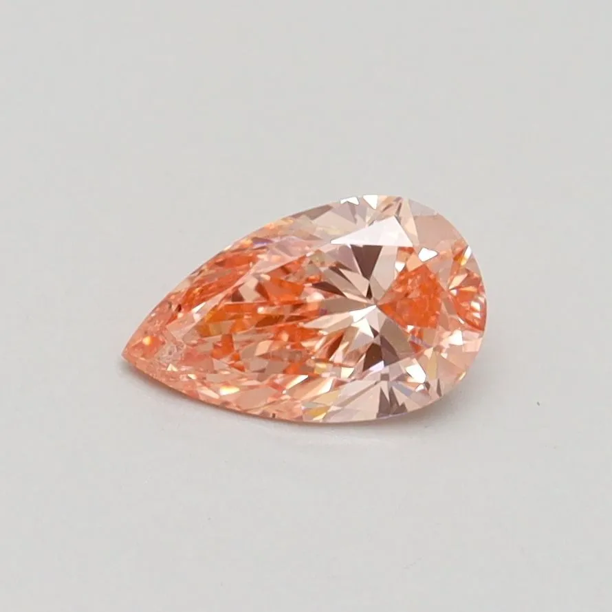 0.50ct PEAR Fancy Intense Pink SI1 Coloured Lab diamond