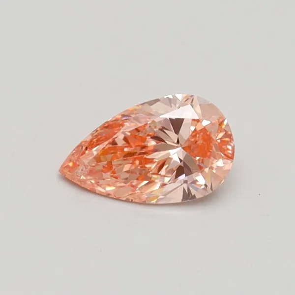0.5ct PEAR Fancy Intense Pink SI1 Coloured Lab diamond